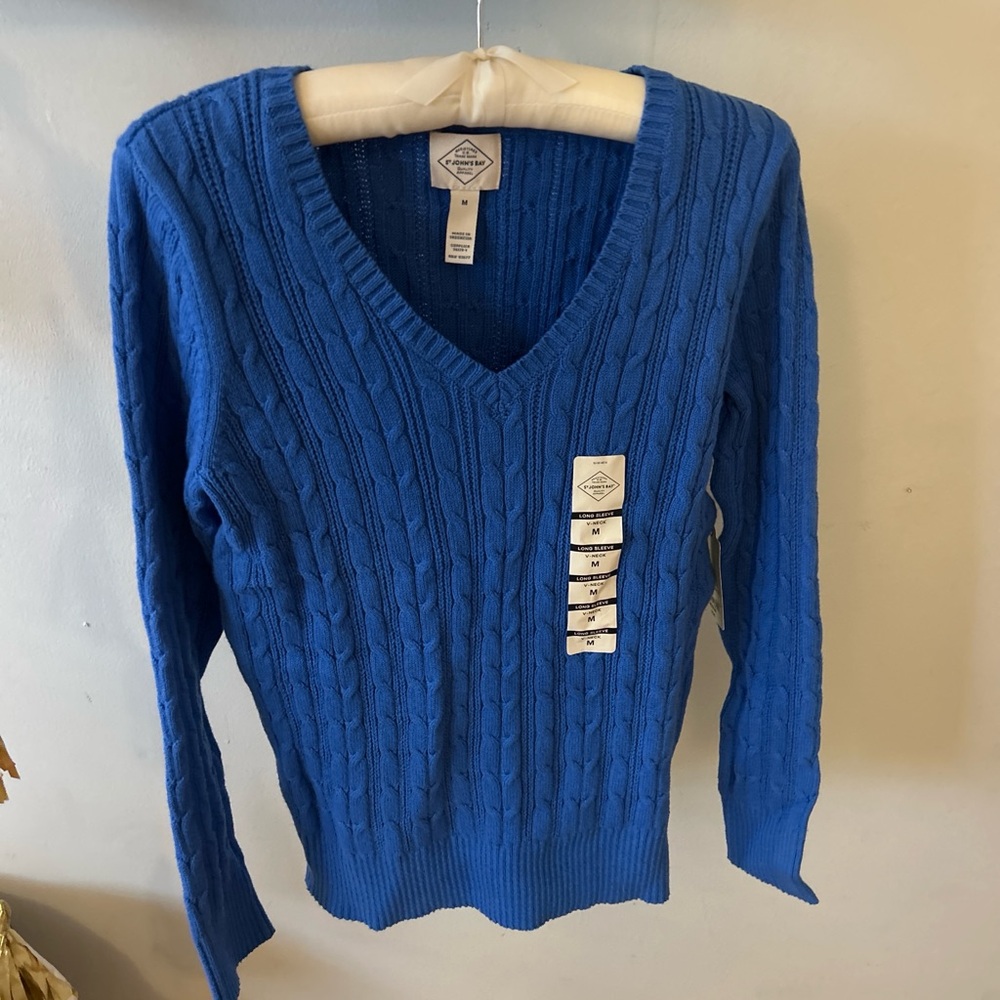 St. John's Bay Royal Blue V-Neck Sweater